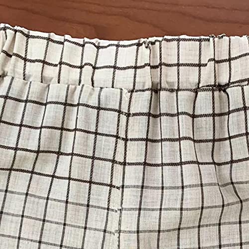 Children's Summer Plaid Five Point Casual Pants Boy's Waist Stretch Casual Going Out for 0 to 6 Cat and Toddler Clothes3