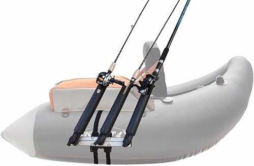 Miniatura 3 de Brocraft Sistema de soporte de caña de tubo de flotador/soporte de caña triple para tubo de flotador de pesca/sistema de bastidor de varilla de tubo