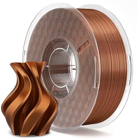 ELEGOO Silk PLA Filament 1.75mm Bronze 1KG, 3D Printer Filament Dimensional Accuracy +/- 0.02mm, 1kg Spool(2.2lbs) Fits for Most FDM 3D Printers