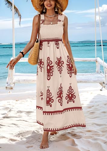 Image of PRETTYGARDEN Women's Sleveless Boho Maxi Dress