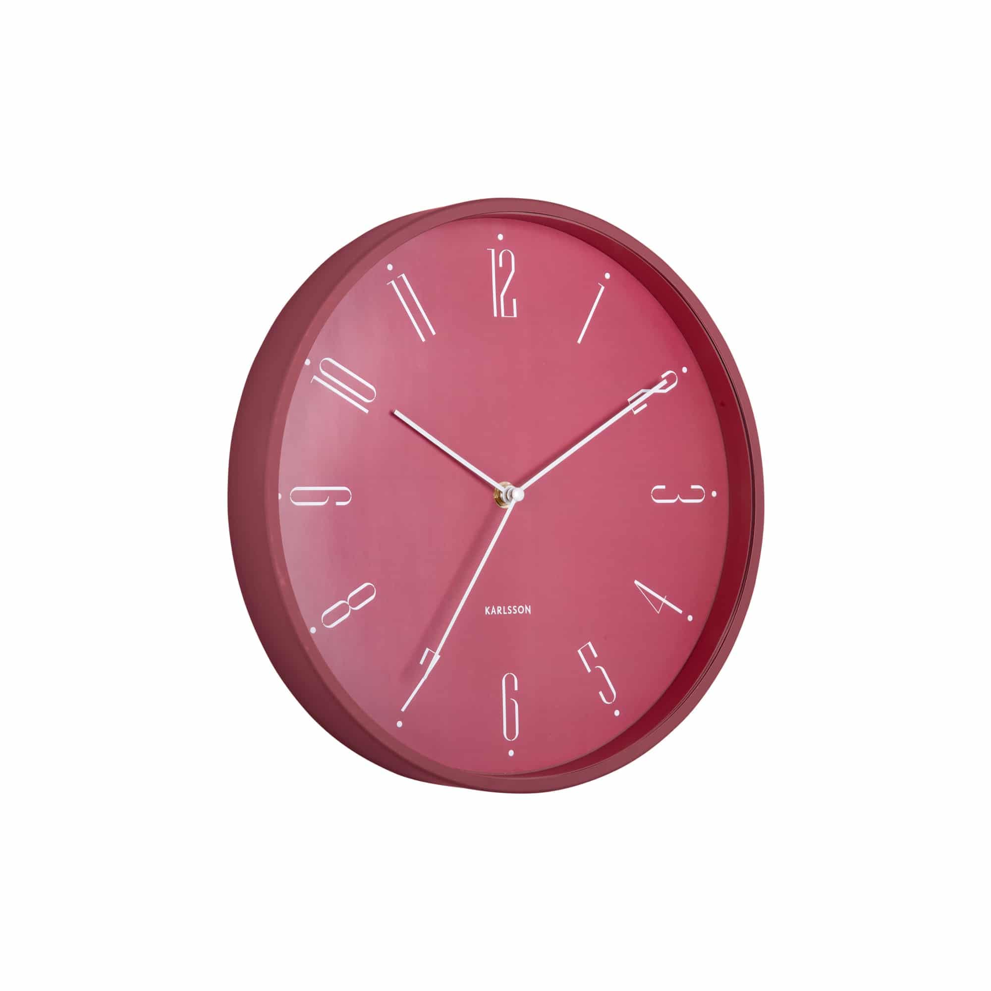 Karlsson Red [Dl] Wall Clock Shelf Numbers Blush