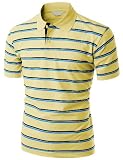 Yellow and Blue Striped Polo