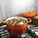 Crock-Pot Artisan Round Enameled Cast Iron Dutch Oven, 5-Quart, Sunset Orange