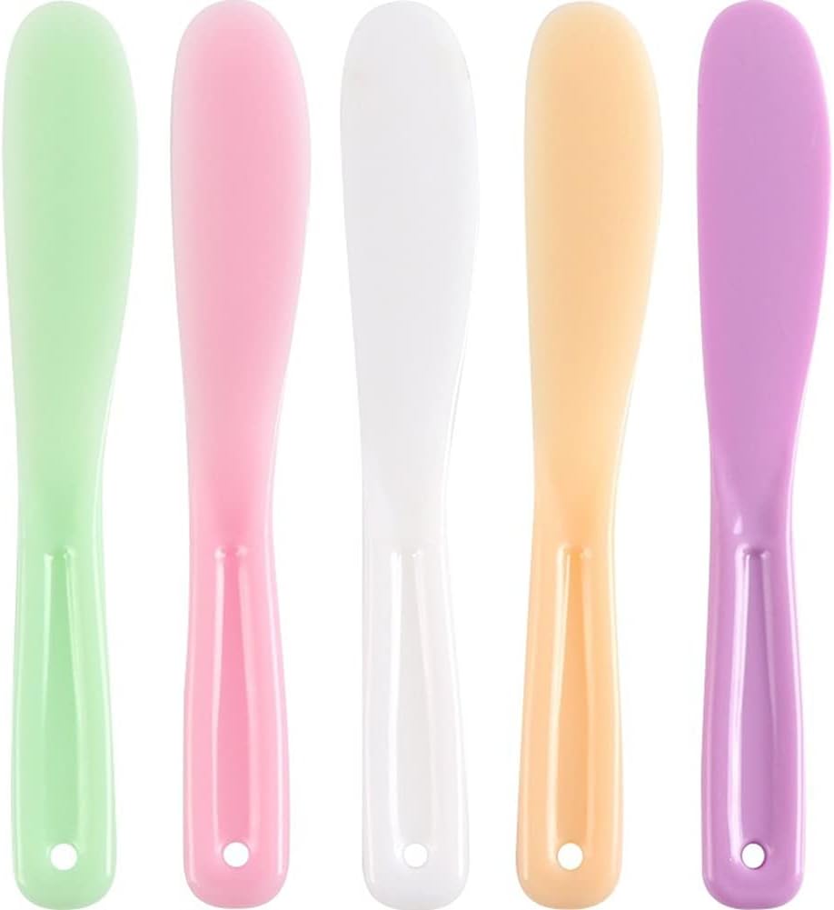 AKOAK 10 Pcs Disposable Makeup Mixing Spoon Scraper Spatula Beauty Spoon Multifunctional Mixing Bar DIY Lotions Applicator