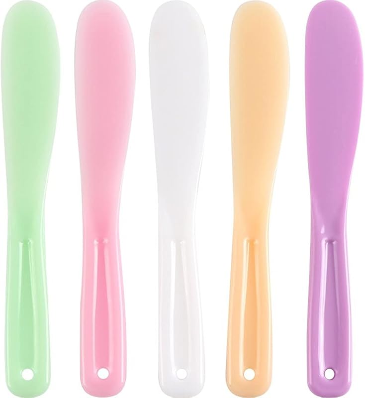AKOAK Espátulas Colheres para Mistura e Aplicação de Cosméticos de Plástico, 10 Unidades