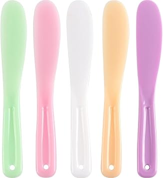 AKOAK 10 Pcs Disposable Makeup Mixing Spoon Scraper Spatula Beauty Spoon Multifunctional Mixing Bar DIY Lotions Applicator