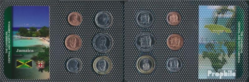 Pièces de monnaie de Jamaïque Fleur de Coin FDC Prophila Collection