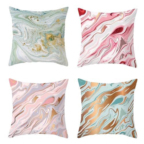 Housses de coussin pour canapé et jardin lot de 4 déco multicolore