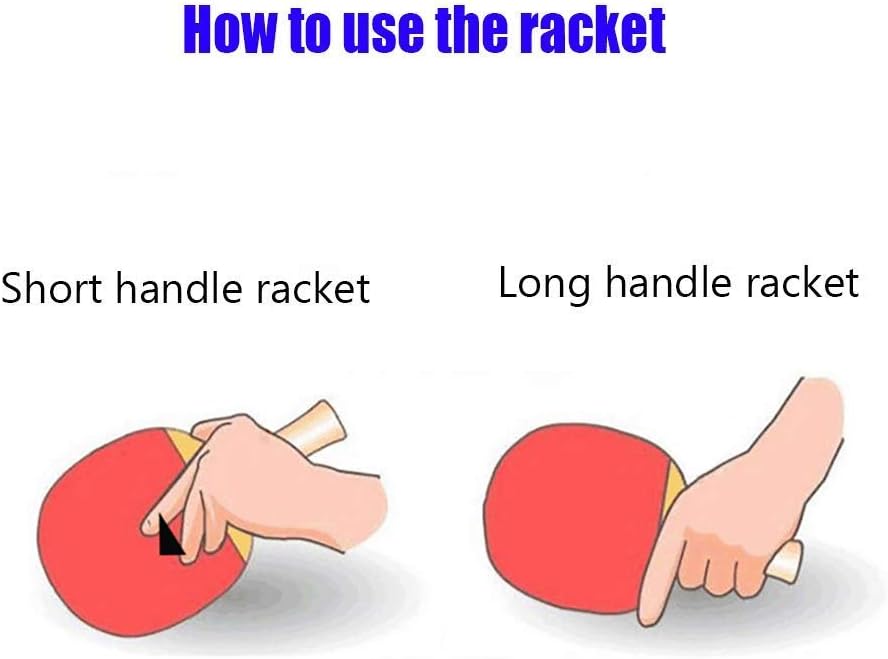 6 Star Training Table Tennis Racket Professional Ping Pong Racket with Carrying Case/As Shown/Short Handle