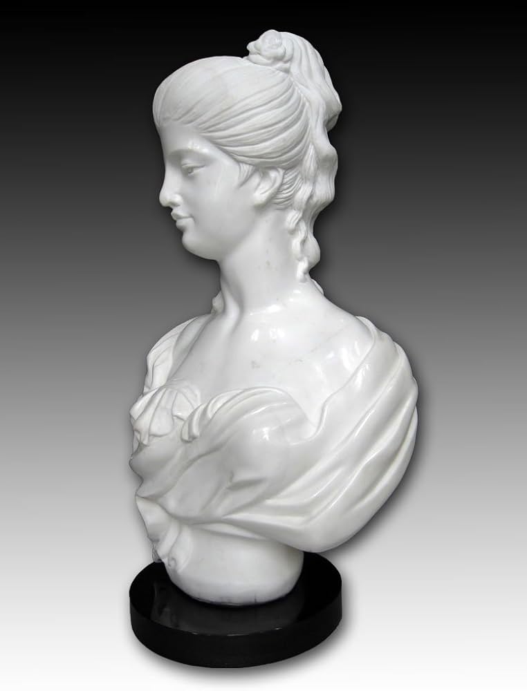 大理石 彫刻 白 可愛い 女の子 Amazon.co.jp: 大理石彫刻 女神の胸像B 石像 高さ67cm インテリア