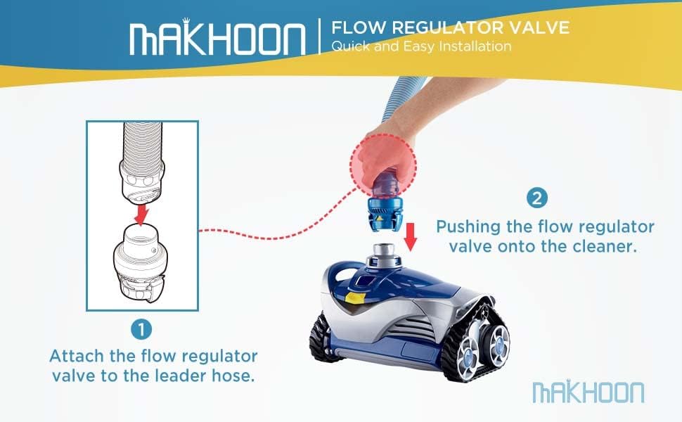 Miniatura 4 de MAKHOON Reemplazo de válvula reguladora de flujo FRV100 para limpiadores automáticos de piscinas robot Zodiac MX6 y MX8 Series en tierra, 1 paquete