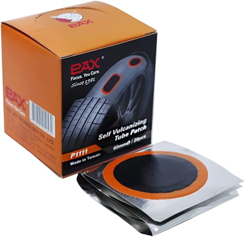 Miniatura 1 de PAX 28 parches de reparación de neumáticos de tubo interior redondo de 2.362 in de diámetro, parche de reparación de neumáticos planos para