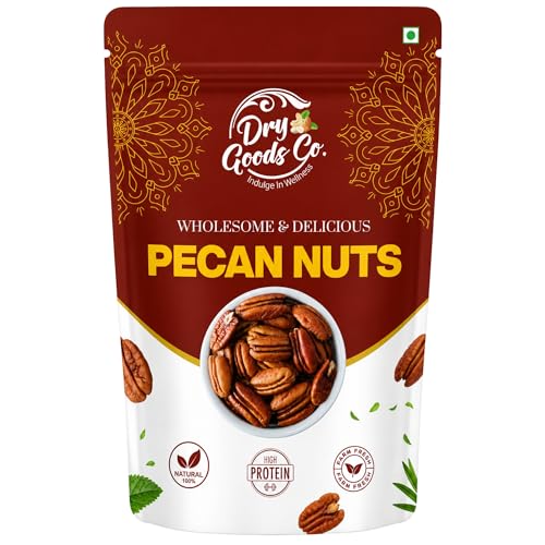 Image of Dry Goods Co. Pecan Nuts 200g | Premium Vacuum Packed Pecans | Lab Tested & Fresh | Naturally Crunchy & Rich in Nutrients | Healthy Snack, Baking & Trail Mix Nuts