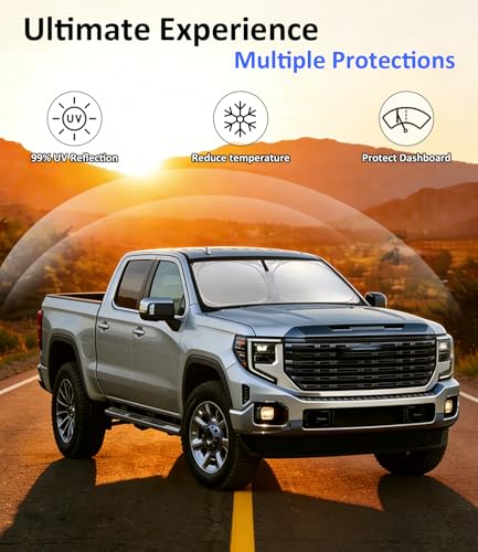 Image of Windshield Sun Shade for 2019-2025 2026 GMC Sierra 1500 2500 3500