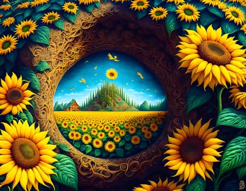 Toile murale champ de tournesols pour une atmosphère joyeuse et ensoleillée