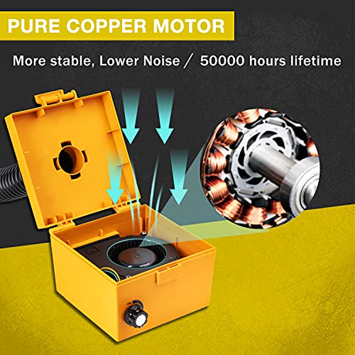 Image of KOTTO Strong Suction Smoke Absorber for Soldering, Welding, 3D Printing - Extractor with Carbon or HEPA Filter [Updated, Hose Pre-Attached]