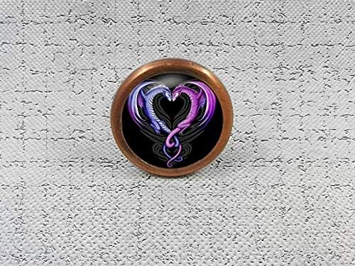 Cabinet Pulls Heart from Dragon Drawer Knobs Pulls Handles / Kitchen Cabinet Handle / Antique Brass Dresser Drawer Knobs Furniture Hardware - ( Color: Sliver )