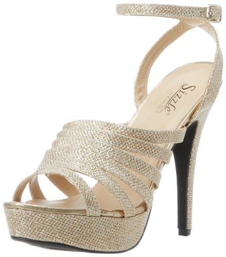 Sizzle by Coloriffics Women's Sandra Sandal,Nude,7.5 M US