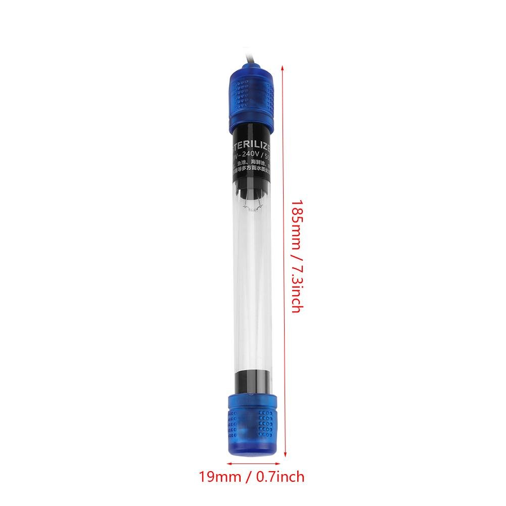 Fdit Uv Lámpara De Tanque De Peces Lámpara Esterilizador Lámpara Bactericida Luz Para Tanque De Acuario 220-240V Uv De 5W 7W 9W 11W 13W(Uv-7)