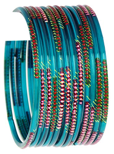 JD'Z COLLECTION Indian Jewelry Bangles Set Bollywood Style Bangle Bridal Ethnic Dailywear Glass Bangles Set
