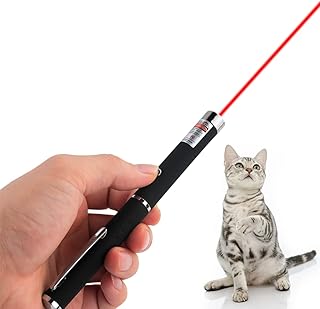 ZHANGKUN USB Rechargeable Laser Pointer for Cats Pet Kitten Dogs Laser Pen Toys Cat Pointer for Indoor Training Pet Laser Toy Lazer Pointer Pen Tease Cat Red Laser Light (Red)