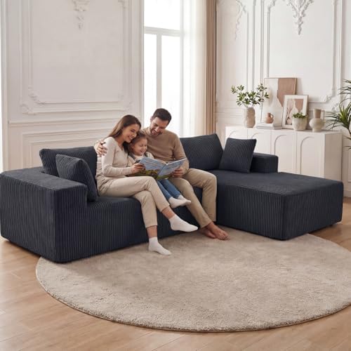 DUMOS 105" Modular Sectional Boneless Couch, Right Chaise L-Shaped Couch by DUMOS - Used condition - Image 4