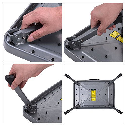 Ollieroo Step Stool Portable Lightweight Folding Steel Step Ladder with Non Skid Rubber Platform One Step 330-Pound Capacity