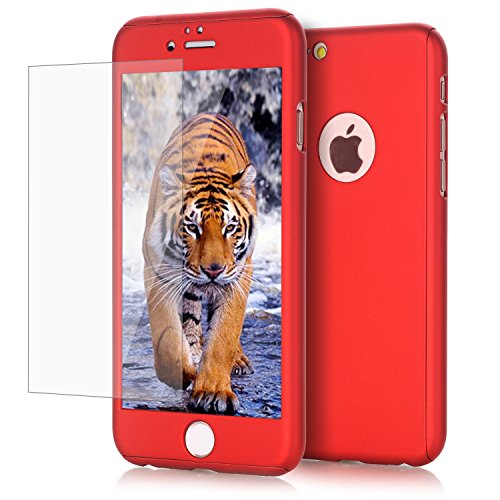 iPhone 7 case, VPR 2 in 1 Ultra Thin Full Body Protection Hard Premium Luxury Cover [Slim Fit] Shock Absorption Skid-Proof PC case for Apple iPhone7 (4.7inch) (Red)