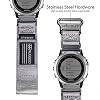 hemsut h Compatible With Garmin Watch Band, Super Rugged Nylon Sports Strap Woven Loop Design, For fēnix/Forerunner/Vivoactive/MARQ/quatix/D2 Series, Gray, 22MM / Middle (7.2'' to 8.2'') (HGA125) #4