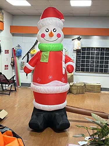 7Ft Inflatable Snowman-Xmas Snowman Blow Up Yard Decor Christmas Outdoor Decorations-Built-in LED Lights-Stakes for The Yard, Lawn, Garden