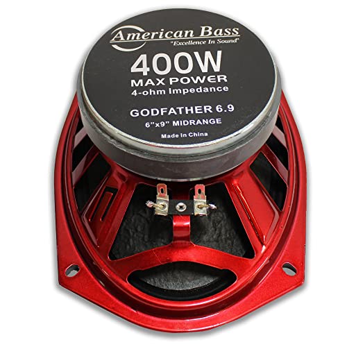 Godfather 2 Pair Of American Bass 6X9 800 Watt 4 Ohm Midrange Speaker 6.9 #TOP6