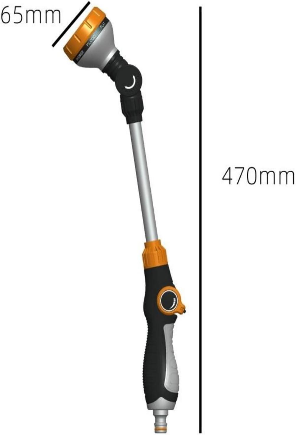 Wand Watering Wand For Garden Hose,Adjustable Garden Watering Pole, 8-Function Spray Gun with 3 Spacers, Multi-Purpose for Car Wash, Garden, Irrigation