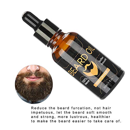 30 ml de óleo de barba de homens naturais, soro hidratante de crescimento de bigode de nutrição, bar