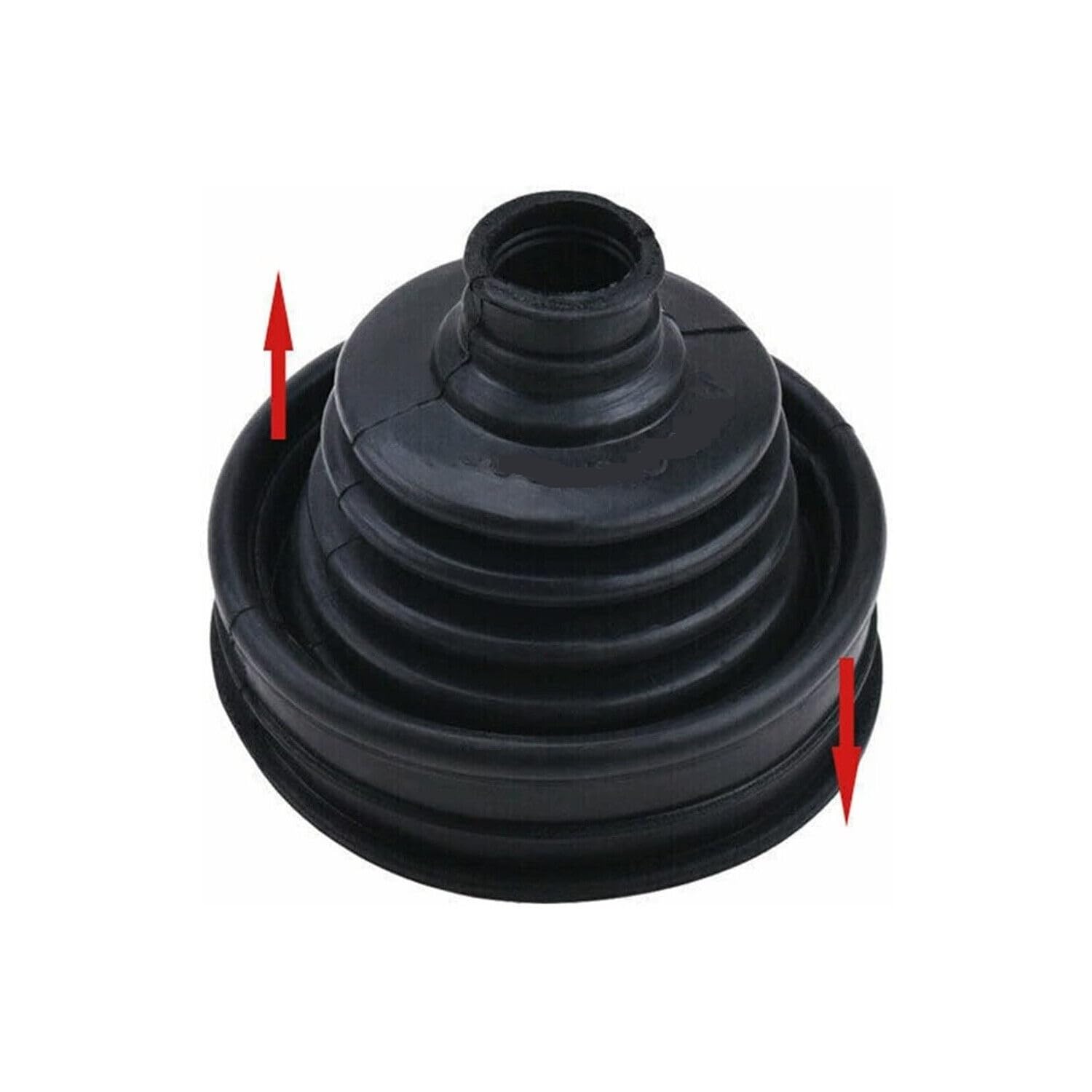 Jeu de joints-soufflets Lot de 4 soufflets protection universels en silicone pour joints homocinétiques à vitesse constante, pour arbres transmission, noirs et très élastiques Soufflet De Cardan
