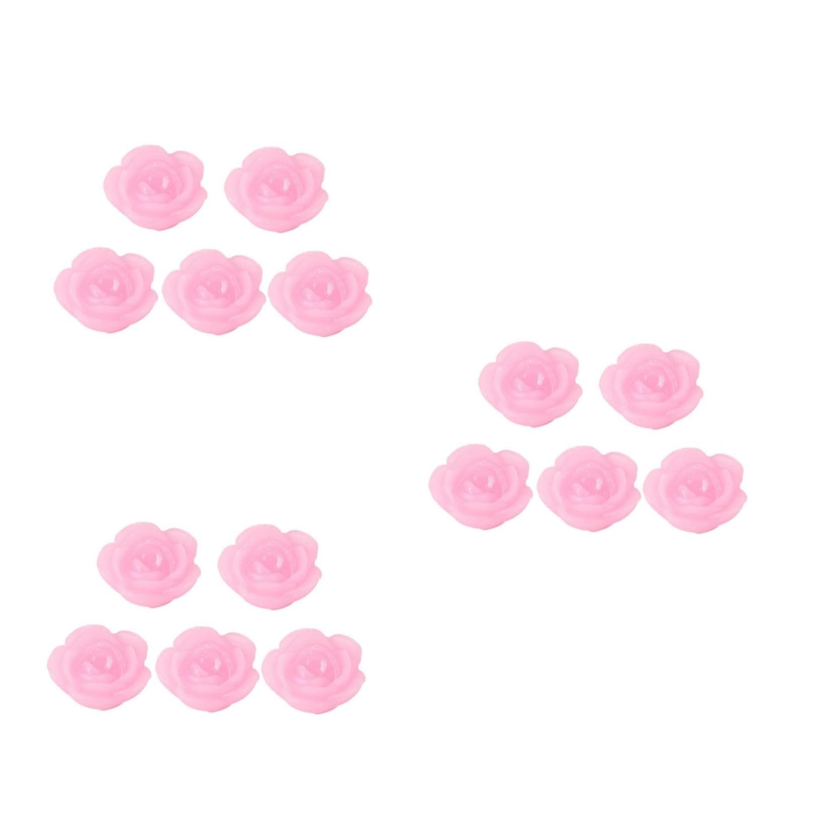 15piezas Velas Flotantes Forma De Rosa Rosa Para Decoración De Bodas y Fiestas Aromáticas y Duraderas