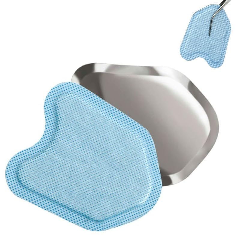 AmeriCan Goods 50/pk Dental Absorbent Pads Large Blue Saliva Absorbents N-Drys Reflective Pedo Moisture Control