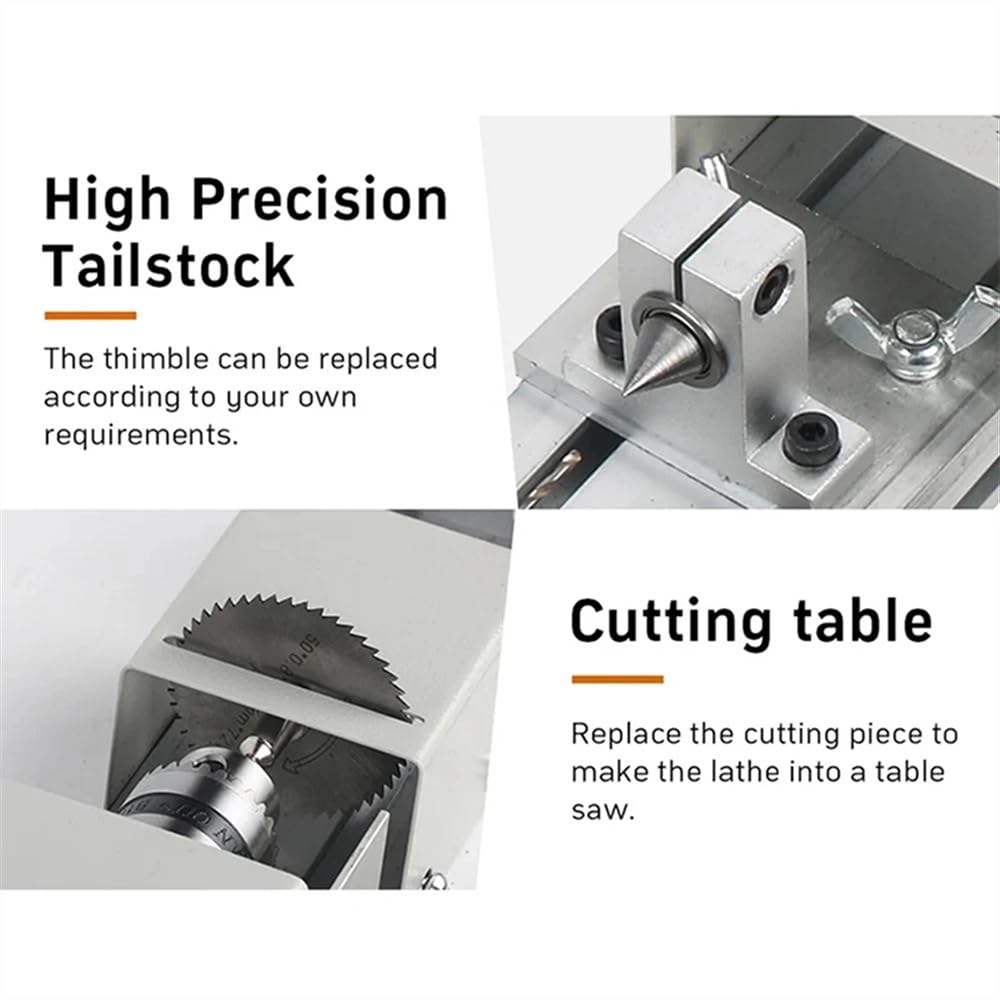 Mini torno de madera de 12-24 V CC for bricolaje, torno de perlas en miniatura for carpintería, pulido de perlas, taladro de madera, herramienta rotativa