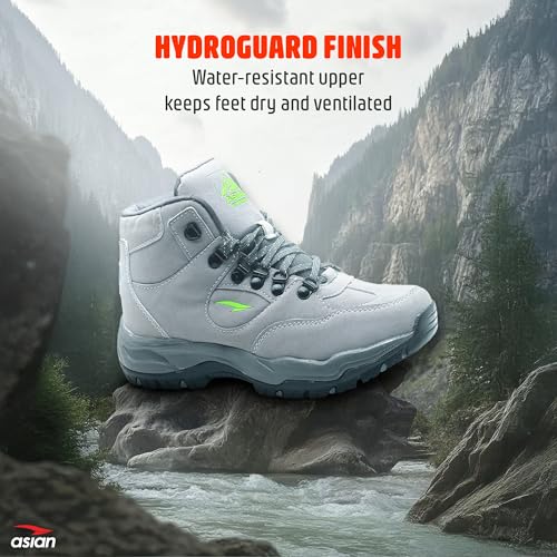 Image of ASIAN Everest-25 Men's Trekking Shoes | High-Neck Hiking Boots | Water-Repellent Suede Synthetic | High Grip Sole | EVA Midsole Cushioning Comfort