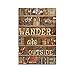 Retro plakat rozrywka plakat Ljx książki plakat regał 'Not All Who Wander' zewnętrzny plakat dekoracyjny obraz płótno sztuka ścienna salon plakaty sypialnia obraz 20 x 30 cali (50 x 75 cm)