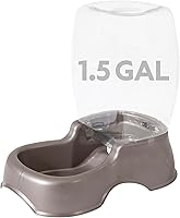 Vista 11 de Petmate Pet Cafe Dispensador de agua por gravedad para gatos y perros, cuenco de agua para gatos y perros, fabricado en Estados Unidos, 0.75 Gris