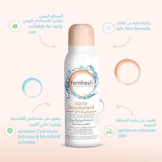Femfresh Intimate Skin Care Freshness Deodorant Spray, 125 ml