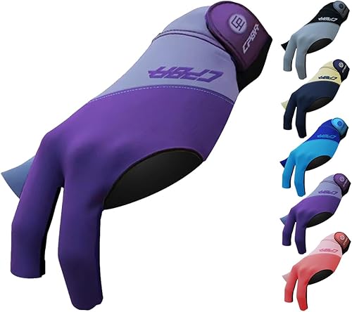 CPBA Guante de Billar de 3 Dedos para Mano Izquierda, Duradero con Doble Costura, Guante Deportivo de Snooker y Taco de Billar, Tamaños Populares