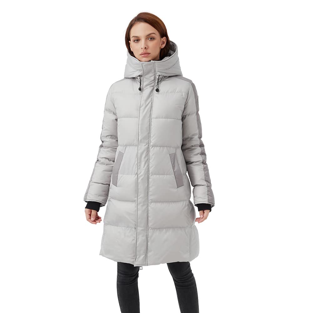 Fitouch York Women Long Thickened Down Puffer Coat Jacket | With Side Vents | 700+ Fill Power