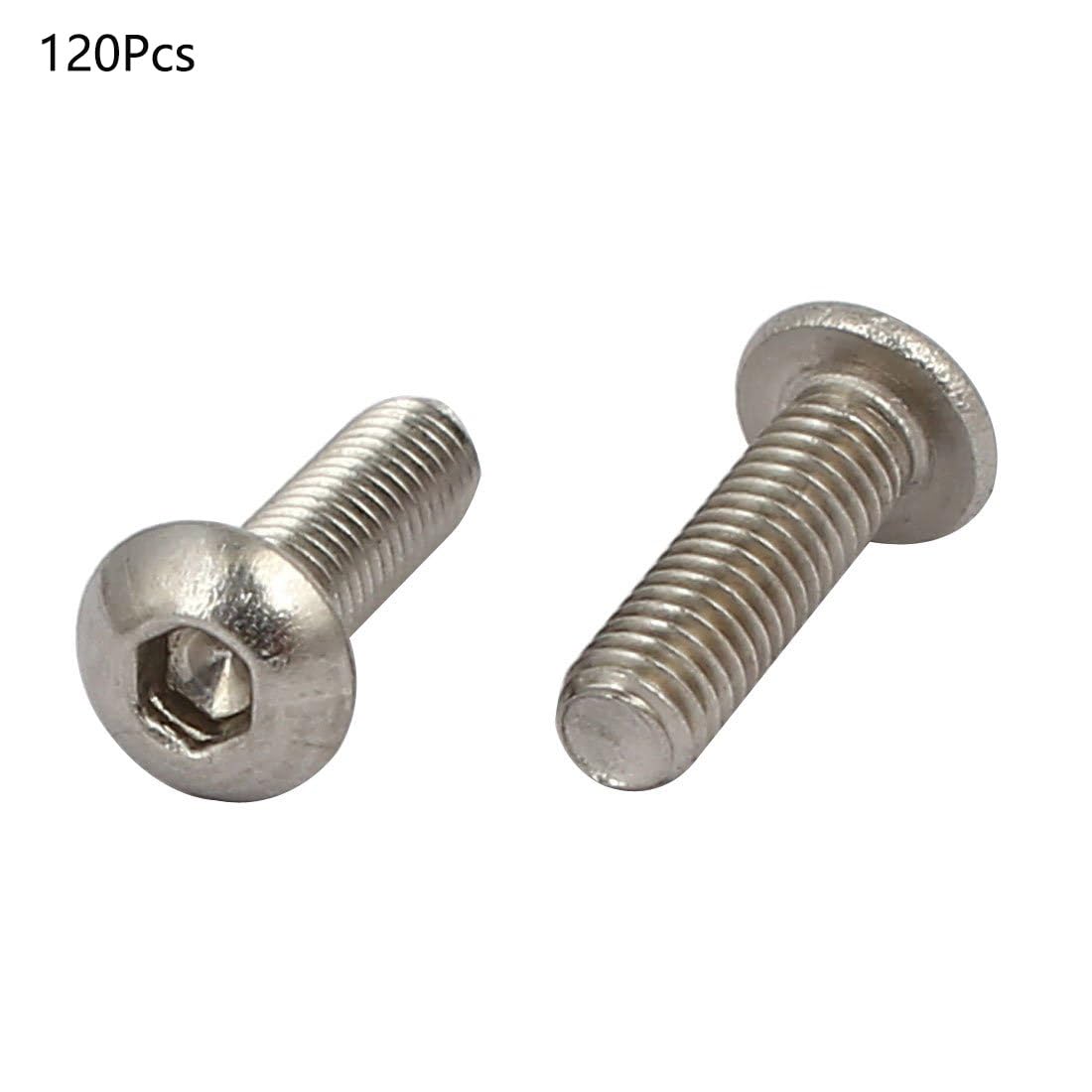 TA-VIGOR 120Pcs M3 x 10mm 304 Stainless Steel Button Head Hex Socket Cap Screws - Image 3