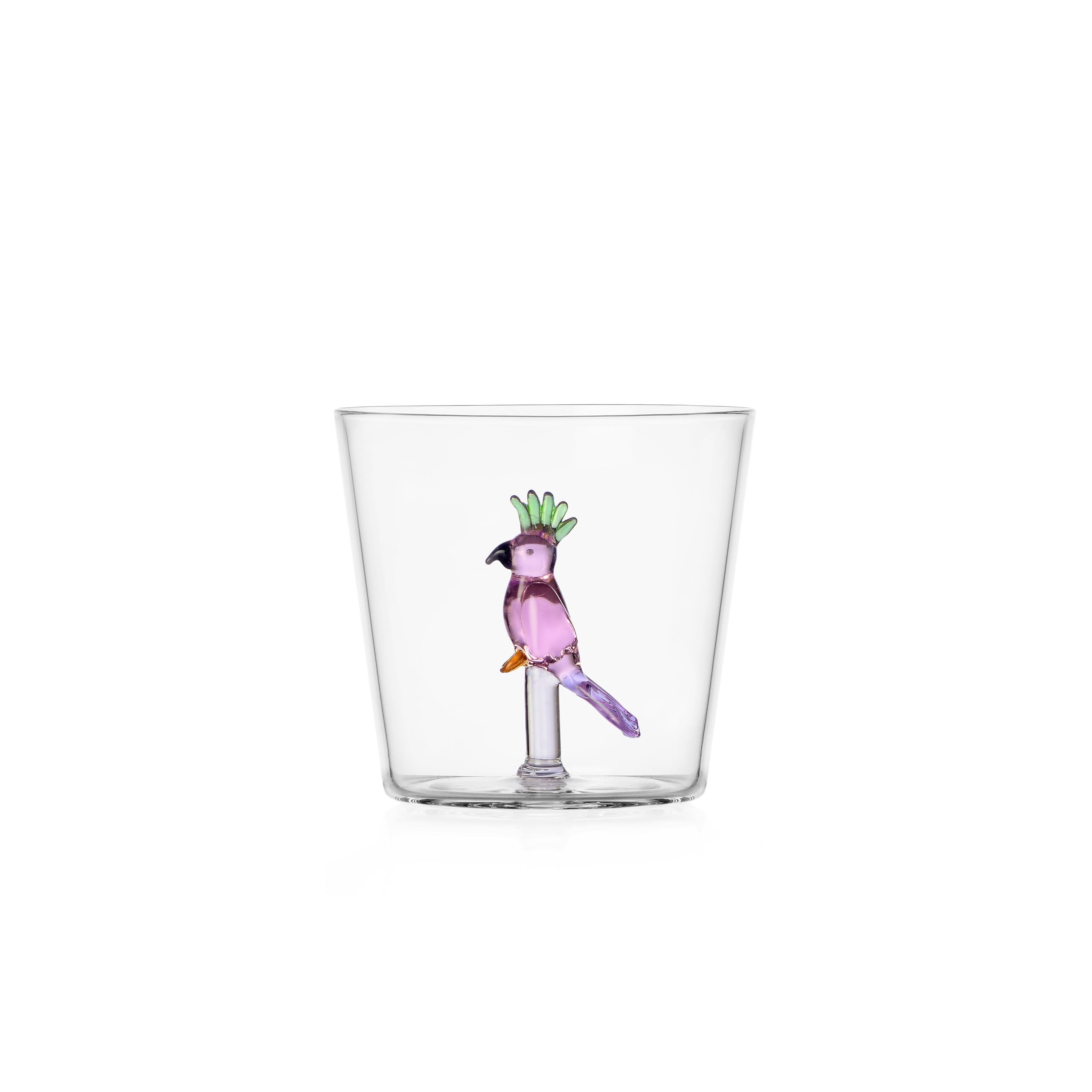 Tumbler Cacatua Rosa Ichendorf verre borosilicaté fait main