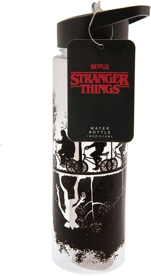 Stranger Things Upside Down Design Travel Bottle - 25oz/700ml Durable, Leak-Proof Plastic Drinkware, Stylish Hydration on The Go - Officially Licensed Netflix Merchandise