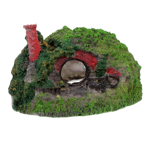 MOTHNUR 耐久性レジン製ベタ水槽隠れ家洞窟 魚と植物に優しいコンパクトアクアリウム装飾 安定底部の水族館レイアウト用 シェルター