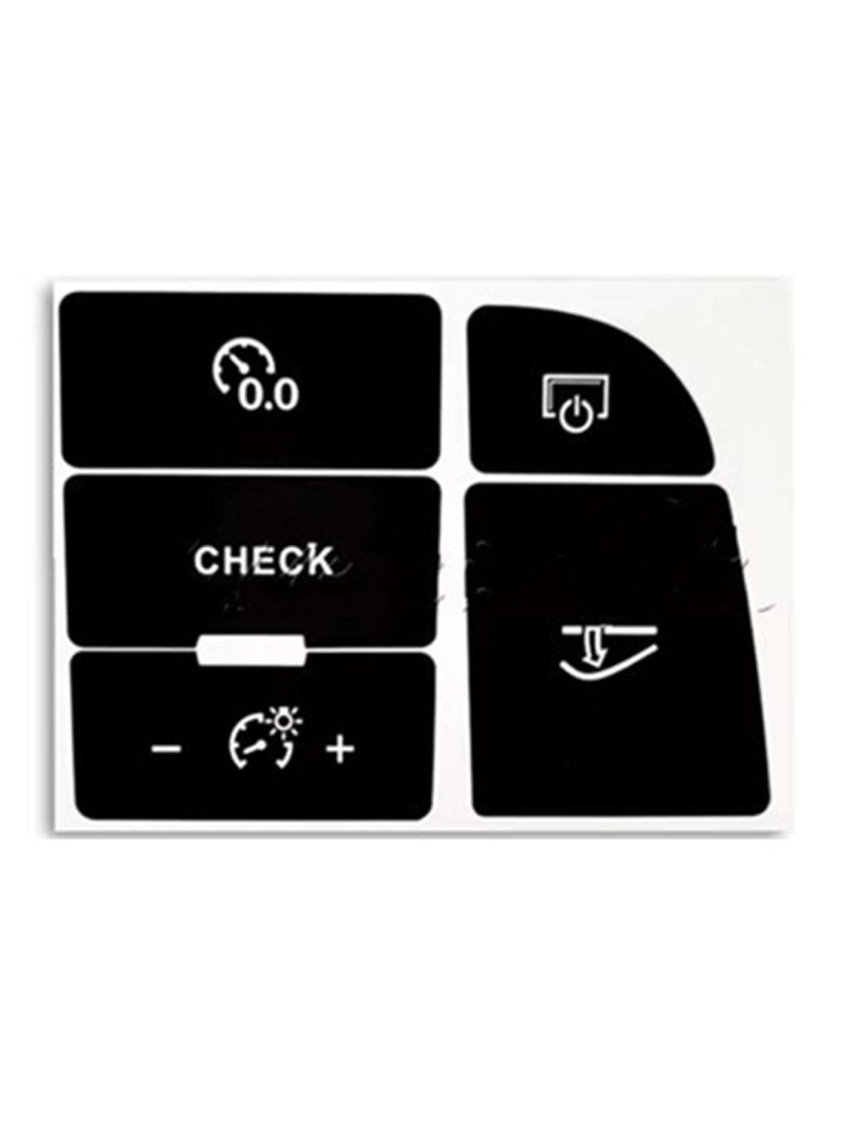 Button Trim Compatible with A6 C6 4F 2004 2005 2006 2007 2008 2009 2010 2011 Car Air Conditioning Control Panel Button Stickers(Glove Box A)