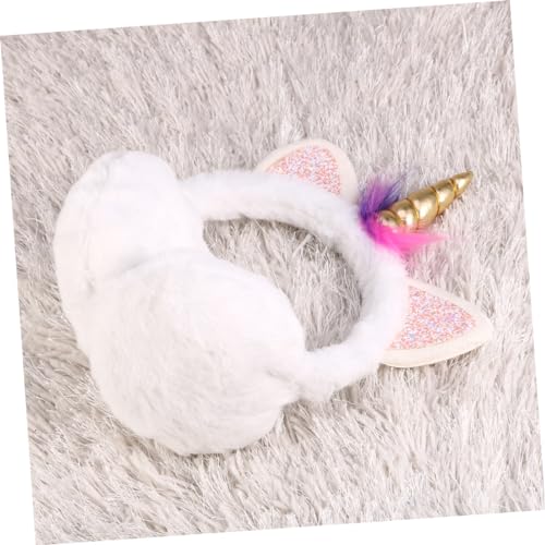 Orejeras de invierno calientes para mujer y niña con diseño de unicornio 6