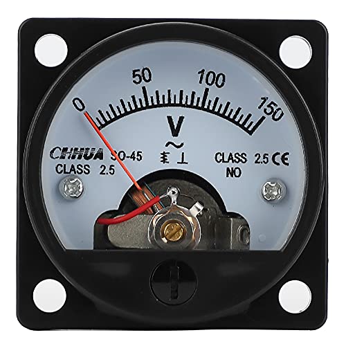 Image of Analog Voltmeter SO-45 AC0-150V Circular Panel Meter Volt Meter Gauge Voltage Tester for Shipping Circuit Testing Mechanical Equipment